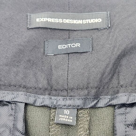 Express Editor Pants Womens Size 10 Green Work Office Business Professional Corp - Picture 3 of 7